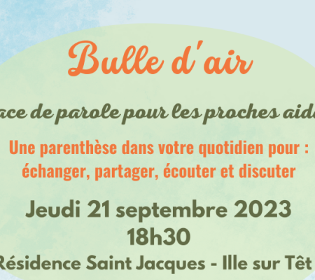 EHPAD Résidence Saint-Jacques - Groupe de parole proches aidants le 21 septembre à 18h30 à Ille-sur-Têt