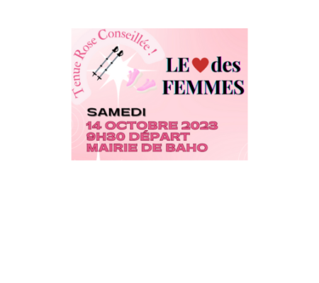 MSP LES CASTELLS - "marche le cœur des femmes" - samedi 14 octobre à partir de 9h30